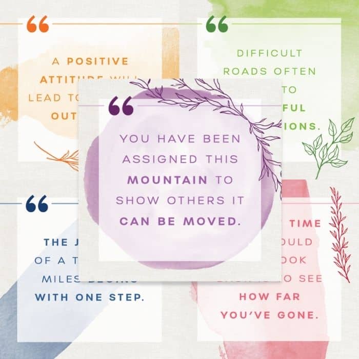 Encouragement card set 4 Inspiring quotes
