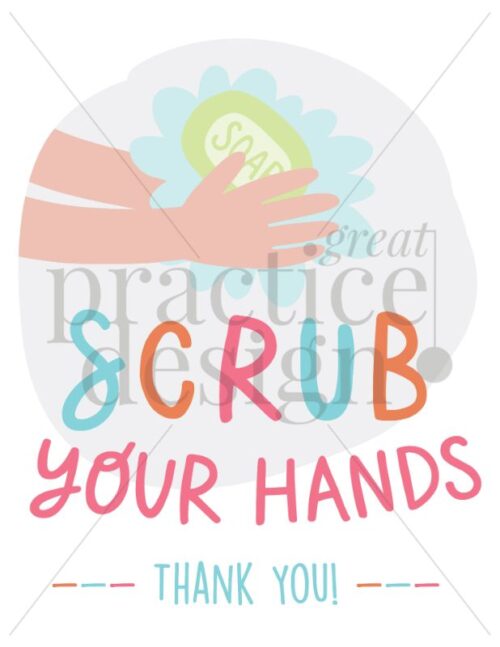 Wash your hands sign great practice design
