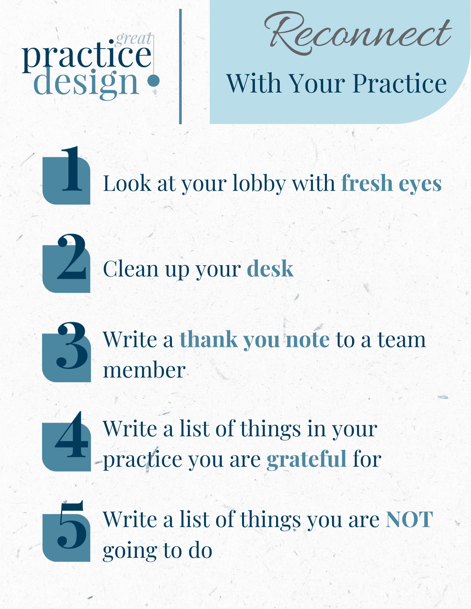 Reconnect with your practice downloadable pdf