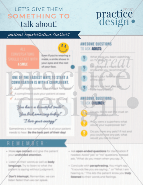 Patient conversation starter graphic