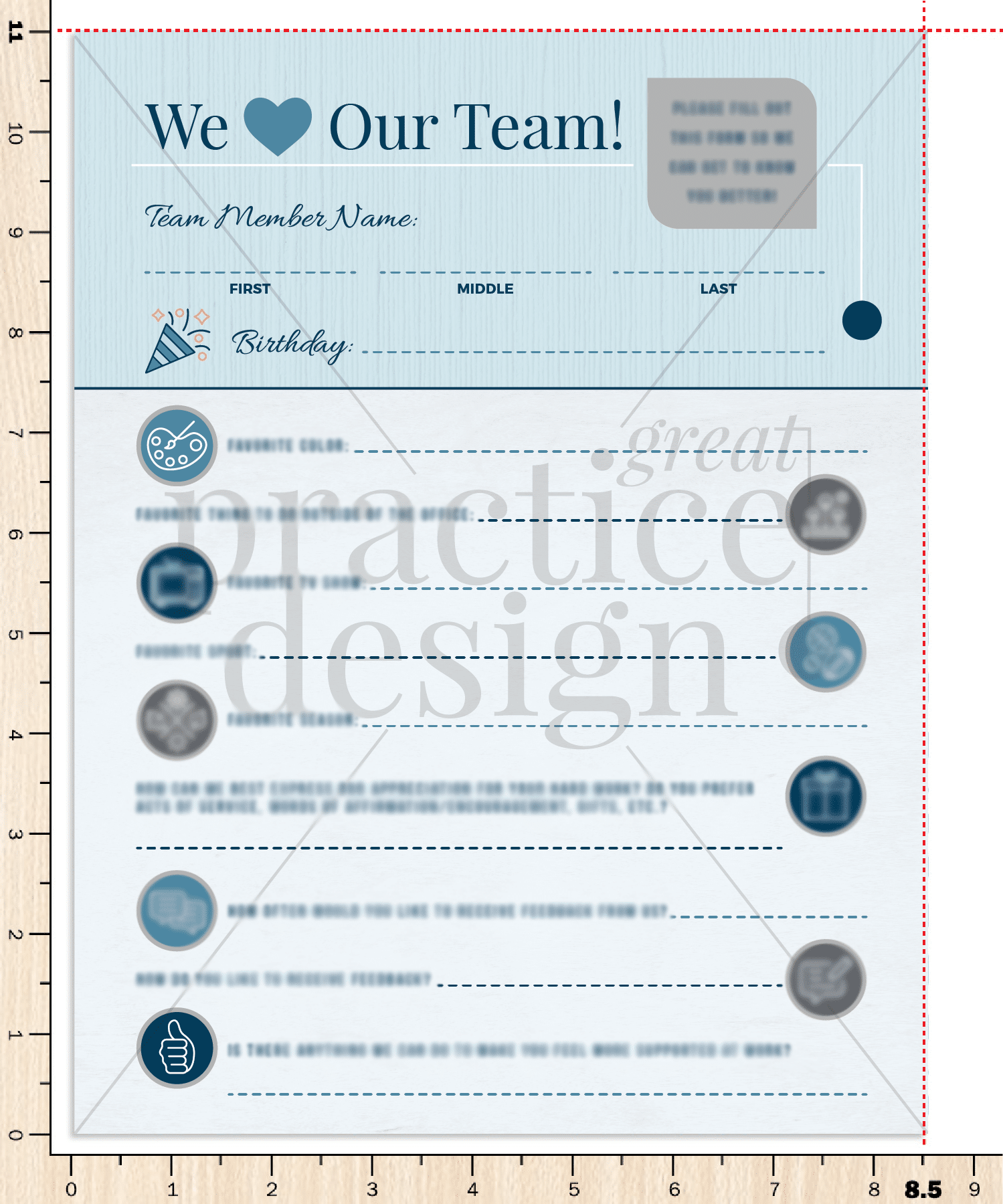 Team appreciation downloadable pdf 7 Team question sheet